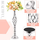 RTTERI 20 PCS 22.8 IN METAL FLOWER STAND WEDDING CENTERPIECE - SILVER - Like New