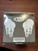 KOBRA COLOR CHANGING LED 4 LIGHT BULBS W/ 2 REMOTES 3W E26/E27 - WHITE SILVER - Like New