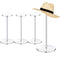 Chunful 4 Sets Acrylic Hat Stand Holder Wig Display Rack Clear Pedestal Stand - Like New