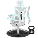 TECHREST ERGONOMIC MESH OFFICE CHAIR WITH FOOTREST BIG AND TALL DESK - GRAY - Like New