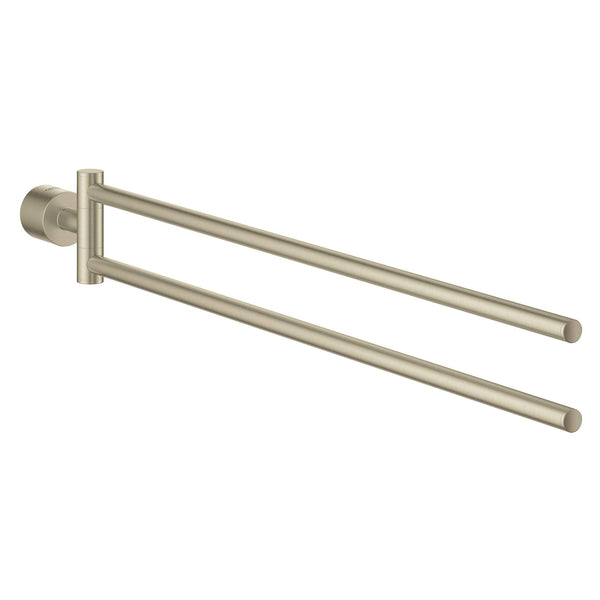 GROHE 40308EN3 Atrio Double Towel Bar, Brushed Nickel - Like New