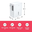 FRIGIDAIRE GALLERY 35 PINT SMART DEHUMIDIFIER MERV 14 AIR FILTER WHITE - Like New