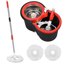 Spin Mop and Bucket, 360 Mop and Bucket with Wringer Set 3 Mop Heads - Brand New