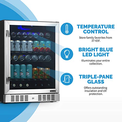 NewAir 24" Beverage Refrigerator Cooler 177 Can Capacity - Scratch & Dent