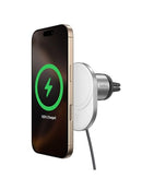 BELKIN MAGSAFE WIRELESS CAR CHARGER 15W FAST CHARGING MAGNETIC VENT HOLDER WHITE - Like New