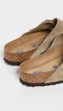 0951301 Birkenstock Arizona Soft Footbed Taupe Suede Regular Width Size 12 - Like New