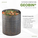 Geobin Compost Bin 246 Gallon Expandable Easy Assembly B010V673AC - Black - Brand New