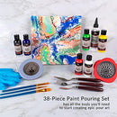WA PORTMAN 38-PC READY TO POUR ACRYLIC PAINTING SUPPLIES - MULTICOLOR - Brand New