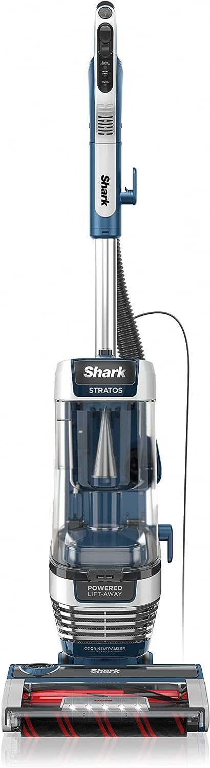 Shark AZ3002 Stratos Upright Vacuum with DuoClean PowerFins - Navy Like New