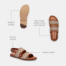 COACH Men's Julian Signature Two Strap Sandal BURNISHED AMBER Size 8 - Like New