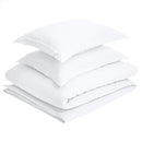 Amazon Basics Lightweight Microfiber 3-Piece Duvet Cover Set B0B5ZK8DJR - White - Brand New