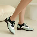 GALINDOPIA UNISEX OXFORD SHOES TWO TONE PERFORATED WINGTIP BROGUE - SIZE:12/46 - Like New