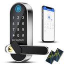 EUUKAITARY KEYLESS ENTRY DOOR LOCK FINGERPRINT DOOR LOCK WITH HANDLE - SILVER - Like New