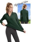 FKEEP WOMEN'S TENNIS GOLF SHIRT LONG SLEEVED TOP SPORT ACTIVEWEAR FOREST GREEN - Brand New