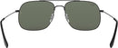 Ray-Ban RB3595 Andrea Square Sunglasses - RUBBER BLACK/POLARIZED DARK GREEN Like New