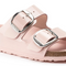 1022831 BIRKENSTOCK Arizona Leather Patent High Shine Two-Strap Light Rose 6 New