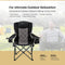 ARROWHEAD OUTDOOR PORTABLE FOLDING CAMPING CHAIR HEAVY-DUTY - BLACK Like New