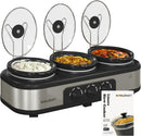 ROYALCRAFT Slow Cooker, 3 in 1 Buffet Pot, Removable, 4.5QT - Scratch & Dent