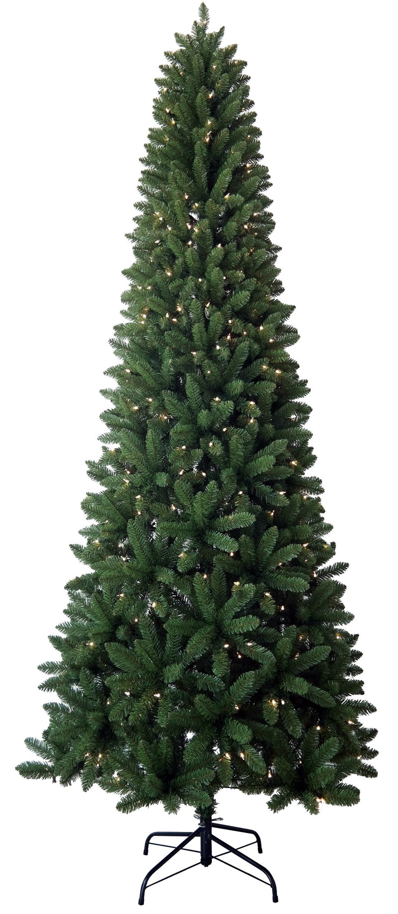 SANTA'S WORKSHOP 13520 PVC SLIM TREE WITH UL LIGHTS, 9' - GREEN - Like New