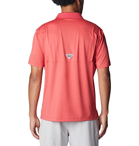FM1038 Columbia Men's Low Drag Offshore Polo Sunset Red L - Brand New