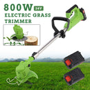 GENERIC 24V 650W LAWN ELECTRIC GRASS TRIMMER CORDLESS W/2 BATTERIES - GREEN - Like New