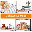 EFINE 4-SHELF SHELVING UNIT WITH SHELF LINERS SET 30W X 14D X 47H - BLACK - Like New