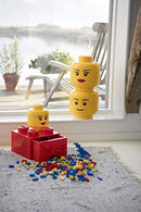 LEGO Girl Storage Head, Yellow - Brand New