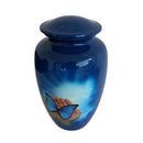 DESIGN GALLERY CREMATION URN FOR HUMAN ASHES FUNERAL URN MEMORIAL URN - BLUE - Like New