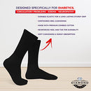 SPECIAL ESSENTIALS 3 PAIRS WOMEN'S COTTON DIABETIC CREW SOCKS 2040-D10 - BLACK - Brand New