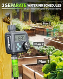 RAINPOINT SPRINKLER TIMER WITH 3 INDEPENDENT PROGRAMS HOSE TIMER IT517P - Green - Like New