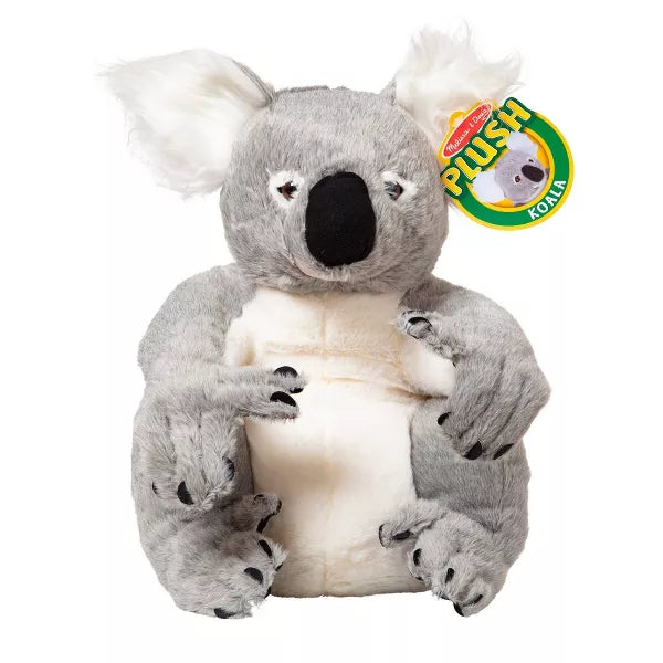 MELISSA & DOUG LIFELIKE PLUSH KOALA STUFFED ANIMAL - GRAY - Brand New