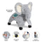RADIO FLYER ELLIE THE ROLLING ELEPHANT RIDE-ON: STEEL & PLASTIC TOY- LIGHT GRAY - Like New