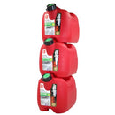 Fuelworx 5 Gallon Gas Cans, CARB Compliant, Stackable, Red, 3-Pack - Brand New