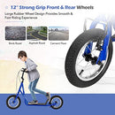 GOPLUS YOUTH KICK SCOOTER KIDS KICK SCOOTER W/ 12-INCH WHEELS 8+ - BLUE - Like New