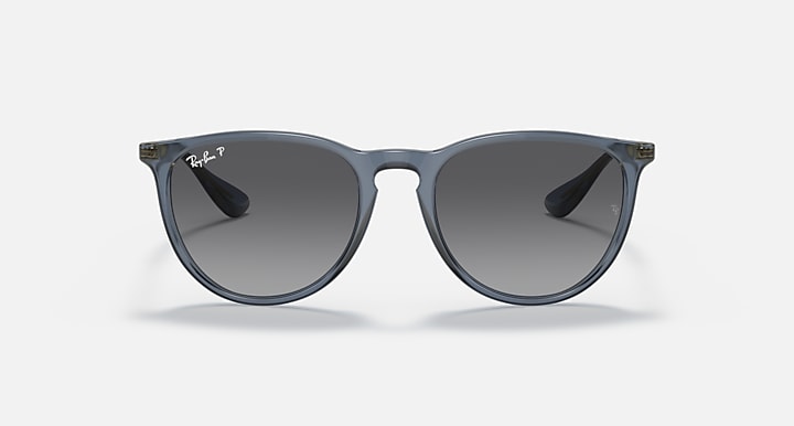 RAY-BAN RB4171 ERIKA SIZE 54/18MM - POLISHED TRANSPARENT BLUE/ GRAY - Like New