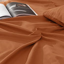 Horbaunal Caramel Pumpkin King Size Sheet Set - 6 Piece Luxury 1800 Thread Count - Like New