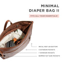 Freshly Picked B08W9X7Q65 Minimal Diaper Bag Backpack, Onyx Black - Brand New