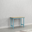 EVEREST 44 IN. WIDE WORK TABLE - MODERN BLUE WITH BAMBOO COLOR - Like New