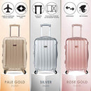 KENSIE 20" "ALMA" CARRY-ON TSA-LOCK SPINNER LUGGAGE TD-57920 - ROSE GOLD - Brand New