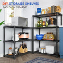 REIBII 4 Tier Wire Shelving Unit Expandable & Dividable 4 Shelves B0C4L5635P - Brand New