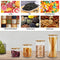 SIXAQUAE Glass Food Storage Containers Jar Seal Bamboo Lids 4 Pack 1000ml - Like New