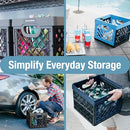 CLEVERMADE COLLAPSIBLE MILK CRATE STONE 3PK 25L 6 GAL STACKABLE STORAGE BINS - Like New