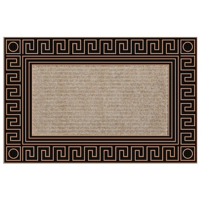 J&V TEXTILES 2FT X 3FT BRONZE COIR/RUBBER RECTANGULAR DOOR MAT - BRONZE - Brand New