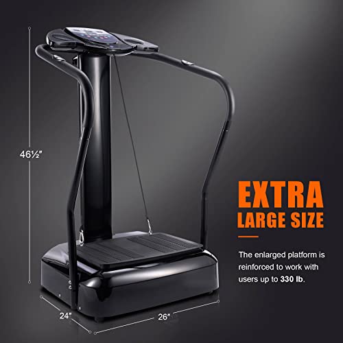 ZELUS 2000W WHOLE BODY VIBRATION PLATFORM EXERCISE MACHINE MP3 180 Speed - Black - Like New