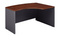 Bush Business Furniture L Bow Desk Right Handed Hansen Cherry/Graphite Gray Like New