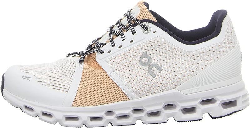 29.99771 ON Running Women's Cloudstratus Sneaker Shoe White/Almond Size 6 - Like New