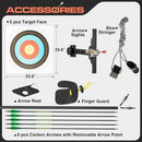 TIDEWE Recurve Bow and Arrow Set Adult Youth Beginner Wooden Takedown 35lbs - Like New