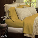 LUXURY HOME 4PC SET ULTRA SOFT 1800 SERIES BAMBOO BED SHEETS MACHINE - GOLD KING - Brand New