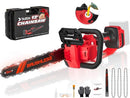 TAIDRA 12" CHAINSAW COMPATIBLE FOR MWK 18V NO BATTERY - TOOL ONLY RED - Like New