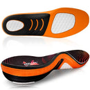 FEELLIFE PLANTAR FASCIITIS RELIEF SHOE INSOLES, MEN 6-10/WOMEN 7-11 - BLACK/RED - Like New